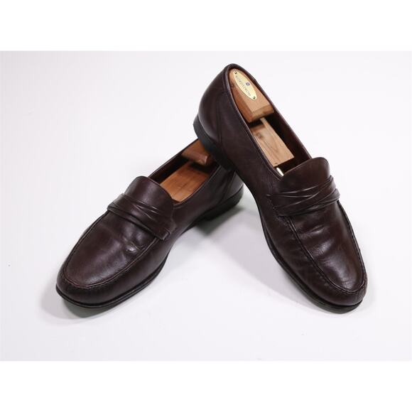 Allen Edmonds Bergamo Brown Penny Loafers Made in Italy 12D - Picture 8 of 12